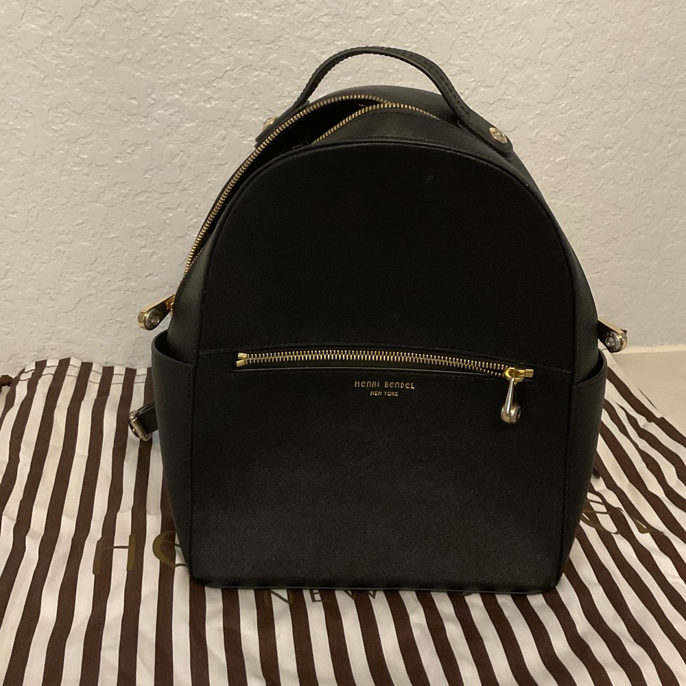Henri Bendel Front zip pocket West 57th backpack